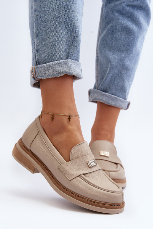 Zazoo 20165 Haut Mokassins für Damen Beige Zazoo 20165 Haut Mokassins für Damen Beige