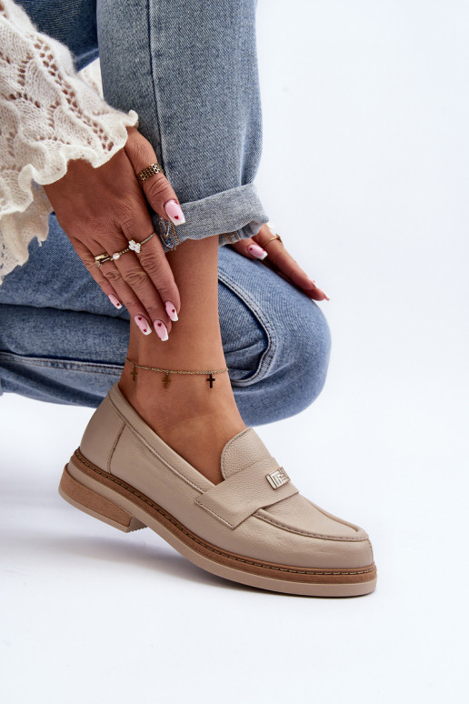 Zazoo 20165 Haut Mokassins für Damen Beige Zazoo 20165 Haut Mokassins für Damen Beige