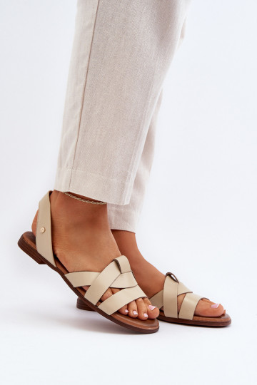 Zazoo 40185 bequeme Leder Clogs in Sandfarbe 2