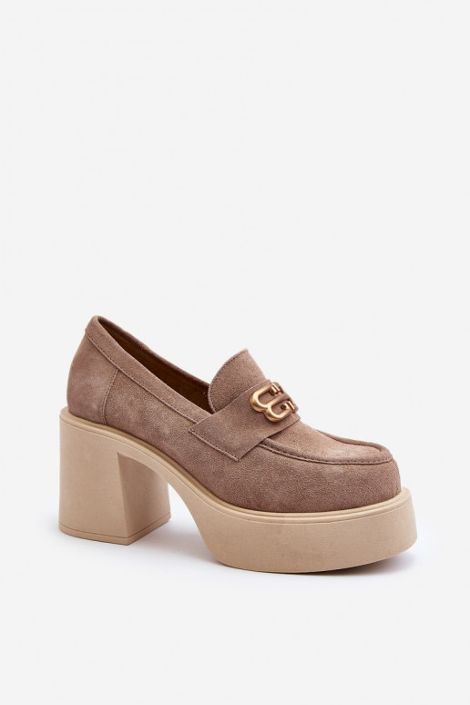 Zazoo 20170 Schuhe aus INildleder Feminin mit Absätzen Beige Zazoo 20170 Schuhe aus INildleder Feminin mit Absätzen Beige