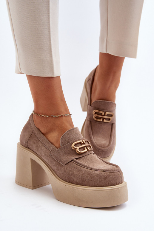 Zazoo 20170 Schuhe aus INildleder Feminin mit Absätzen Beige Zazoo 20170 Schuhe aus INildleder Feminin mit Absätzen Beige