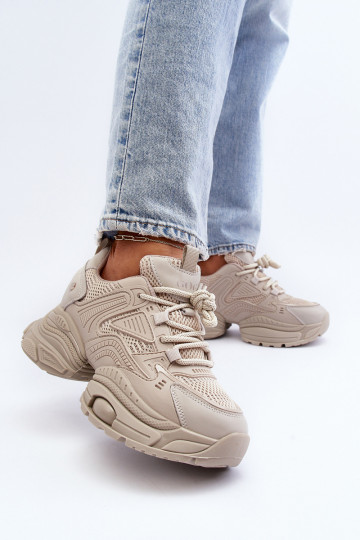 Sneakers mit modischen massiven Sohlen GOE NN2N4046 in Sandfarbe