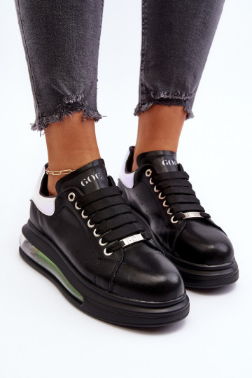 Leder Damen Sneakers GOE NN2N4030 in Schwarzfarbe