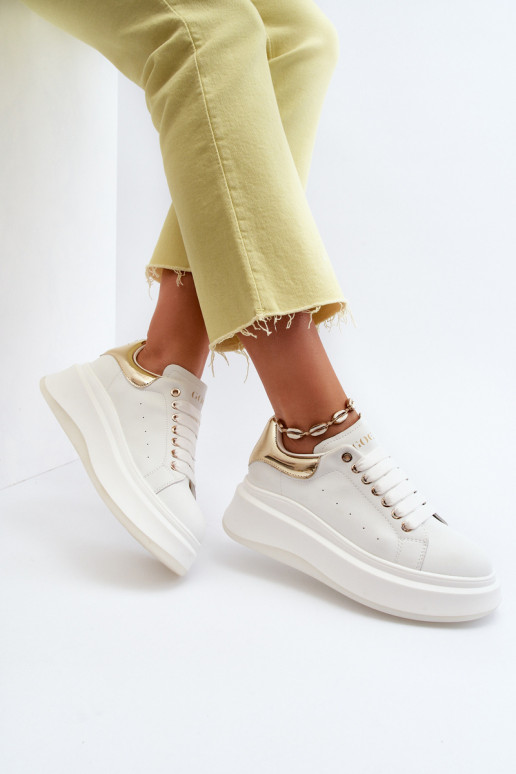 Haut Sneakers Stilvollllschuhe Feminin GOE NN2N4031 Zueiße Farbe