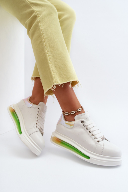 Sneakers Stilvollllschuhe Feminin Haut GOE NN2N4029 Zueiße Farbe