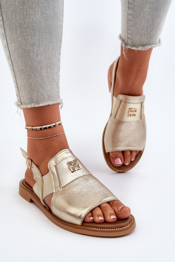 Zazoo 40385 Damen Sandalen in Goldfarbe