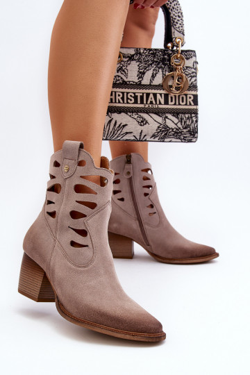 Haut Stiefel Mit Ausschnitten Es mussciejka 06412-04 Beige