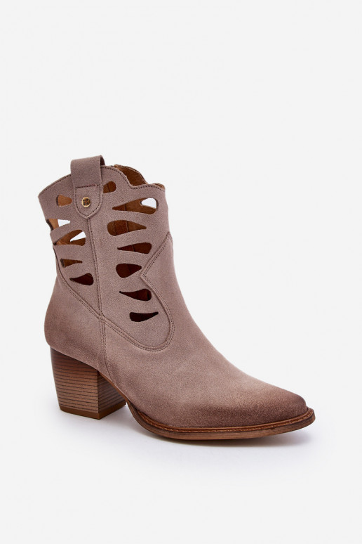 Haut Stiefel Mit Ausschnitten Es mussciejka 06412-04 Beige