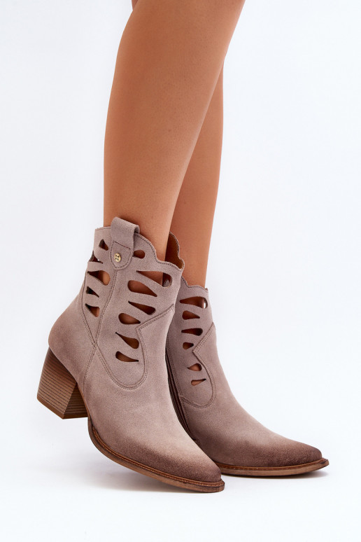 Haut Stiefel Mit Ausschnitten Es mussciejka 06412-04 Beige