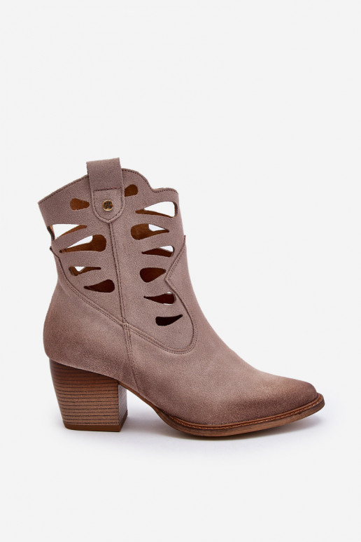 Haut Stiefel Mit Ausschnitten Es mussciejka 06412-04 Beige