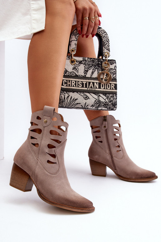 Haut Stiefel Mit Ausschnitten Es mussciejka 06412-04 Beige