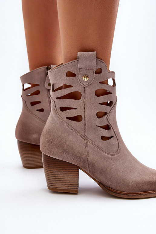 Haut Stiefel Mit Ausschnitten Es mussciejka 06412-04 Beige