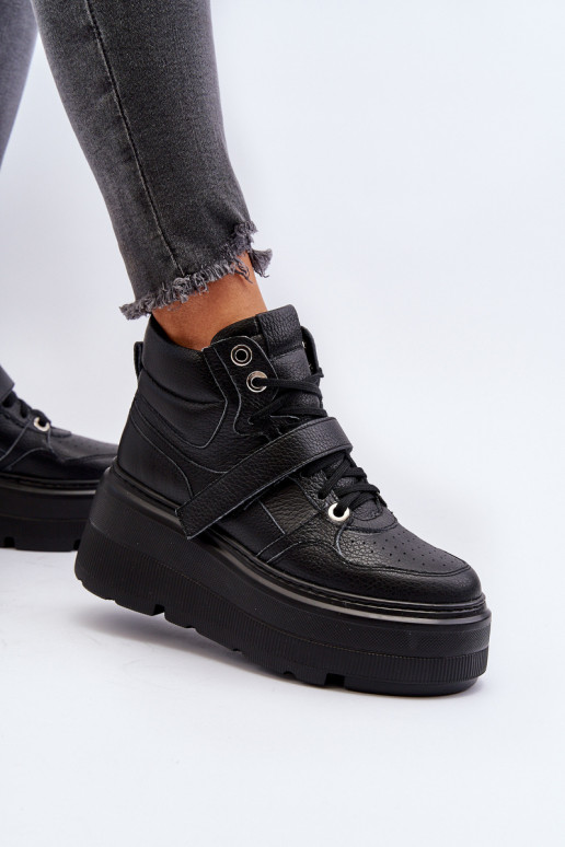 Zazoo 3450 Haut Sneakers Stilvollllschuhe Feminin schZuarze Farbe