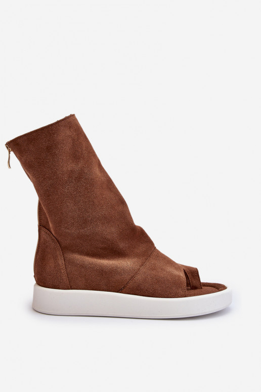 Zazoo 3441 INildledersandalen für DamenCholeZuka braune Farbe Zazoo 3441 INildledersandalen für DamenCholeZuka braune Farbe