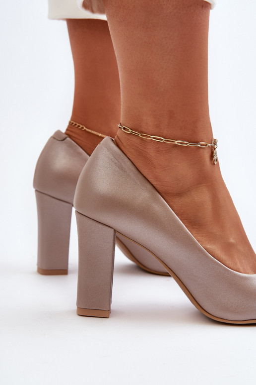 Zazoo 2453/OS Haut Schuhe mit Absätzen mit Herzen Perlmutt Zazoo 2453/OS Haut Schuhe mit Absätzen mit Herzen Perlmutt