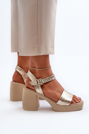 Zazoo 40386 Feminin Damensandalen Klocke goldene Farbe 2