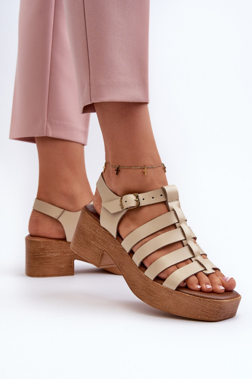 Zazoo 40410 Damensandalen Feminin Beige