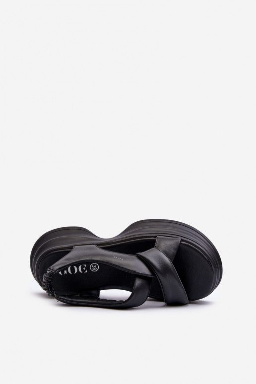 Damensandalen Feminin mit modischer Es mussssivsohle schZuarze Farbe GOE NN2N4106 Damensandalen Feminin mit modischer Es mussssivsohle schZuarze Farbe GOE NN2N4106