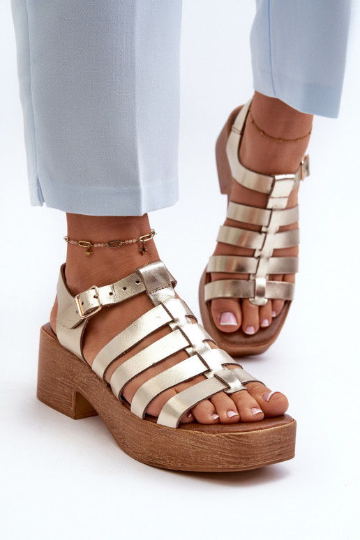 Zazoo 40410 Damensandalen Feminin goldene Farbe Zazoo 40410 Damensandalen Feminin goldene Farbe