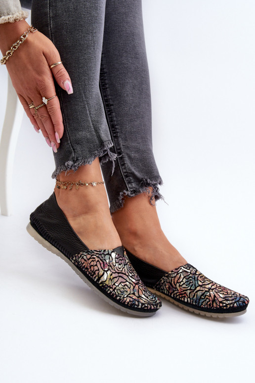 Feminin Ballerinas Es mussciejka 1930B-01 schZuarze Farbe