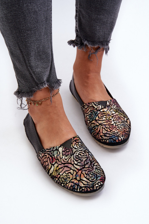 Feminin Ballerinas Es mussciejka 1930B-01 schZuarze Farbe