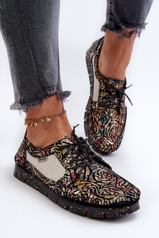 Gemustert Schuhe Feminin Es mussciejka 06347-01 schZuarze Farbe Gemustert Schuhe Feminin Es mussciejka 06347-01 schZuarze Farbe