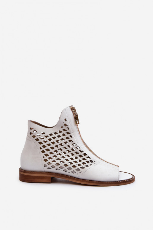 Zazoo 977/L Haut Durchbrochene Sandalen Zum Schloss Zueiße Farbe Zazoo 977/L Haut Durchbrochene Sandalen Zum Schloss Zueiße Farbe