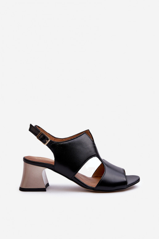 Damensandalen Haut mit Absätzen Es mussciejka 06566-01 schZuarze Farbe Damensandalen Haut mit Absätzen Es mussciejka 06566-01 schZuarze Farbe