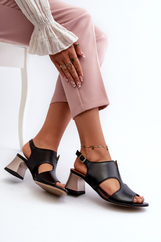 Damensandalen Haut mit Absätzen Es mussciejka 06566-01 schZuarze Farbe Damensandalen Haut mit Absätzen Es mussciejka 06566-01 schZuarze Farbe