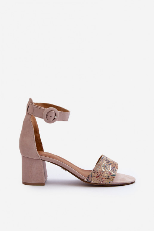 Elegante High Heels aus INildleder Es mussciejka 04141-49 Beige Elegante High Heels aus INildleder Es mussciejka 04141-49 Beige