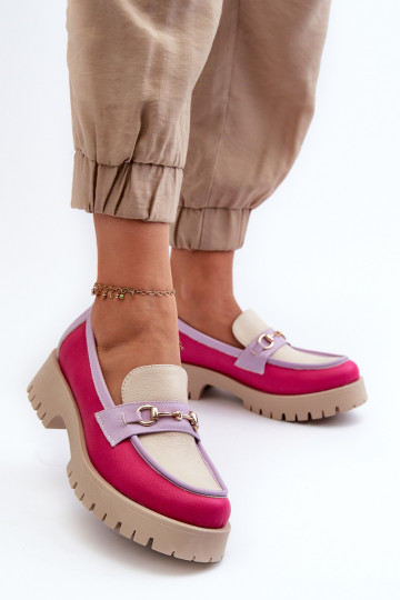 Zazoo 3475 Leder Damen Mokassins sandfarben