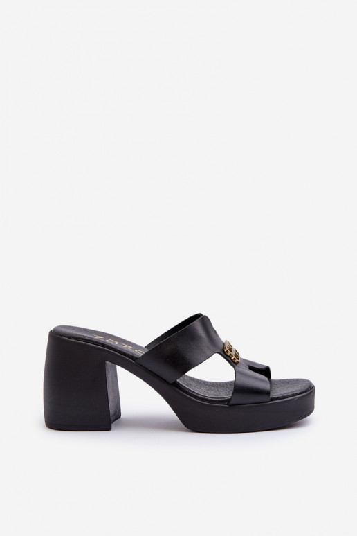 Zazoo 40419 Lederhausschuhe Feminin Mit Ausschnitten Und Dekoration schZuarze Farbe