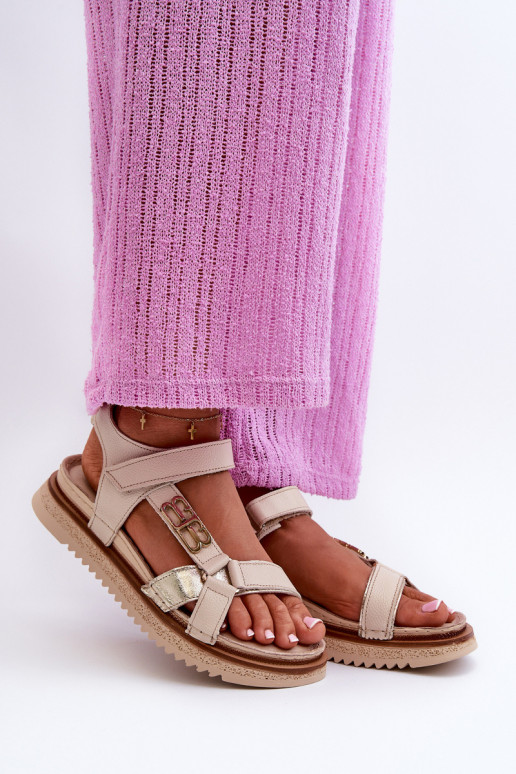 Zazoo 50103 Feminin Damensandalen mit einer Plattform Beige Zazoo 50103 Feminin Damensandalen mit einer Plattform Beige