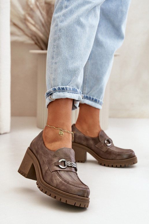 Zazoo 20175 Schuhe Feminin mit Absätzen Ermöglichtturleder Beige