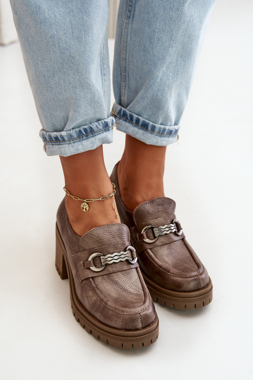 Zazoo 20175 Schuhe Feminin mit Absätzen Ermöglichtturleder Beige