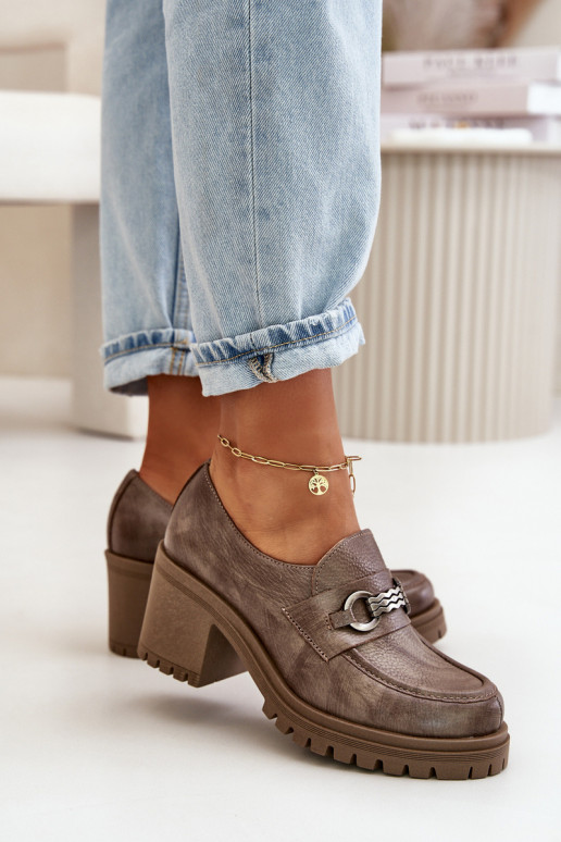 Zazoo 20175 Schuhe Feminin mit Absätzen Ermöglichtturleder Beige