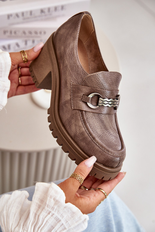 Zazoo 20175 Schuhe Feminin mit Absätzen Ermöglichtturleder Beige