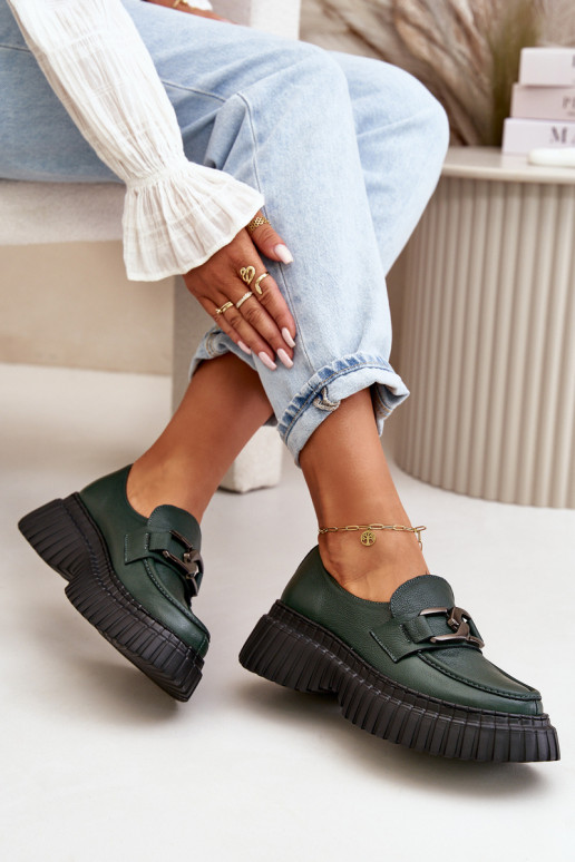 Zazoo 20176 Schuhe Mokassins für Damen Aus Ermöglichtturleder Khaki-Farbe-Farbe Zazoo 20176 Schuhe Mokassins für Damen Aus Ermöglichtturleder Khaki-Farbe-Farbe