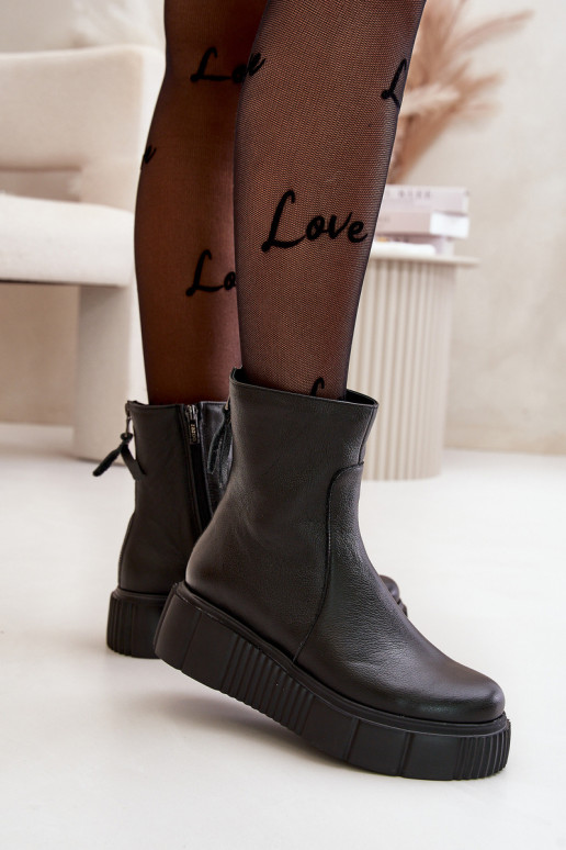 Zazoo 60369 Damenstiefel mit einer Plattform schZuarze Farbe Zazoo 60369 Damenstiefel mit einer Plattform schZuarze Farbe