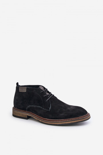Herren Wildleder-Schnürschuhe Big Star OO174146 in Schwarz