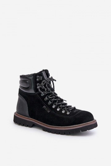 Herren gefütterte Wildleder-Stiefeletten Big Star OO174643 Hi-Poly System in Schwarz