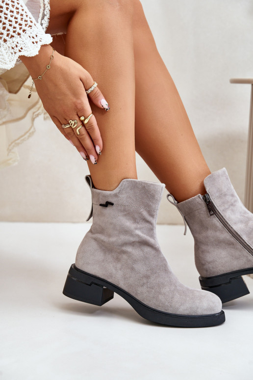 sich Zuarm laufen DamenstiefelErmöglichtturalnego aus INildlederu Zum Schloss graue Farbe Vinceza 66696