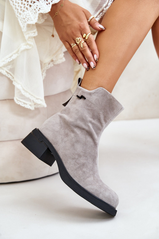 sich Zuarm laufen DamenstiefelErmöglichtturalnego aus INildlederu Zum Schloss graue Farbe Vinceza 66696