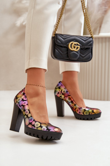 Haut Schuhe mit Absätzen Es mussciejka 02629-39 Verschiedene Farben