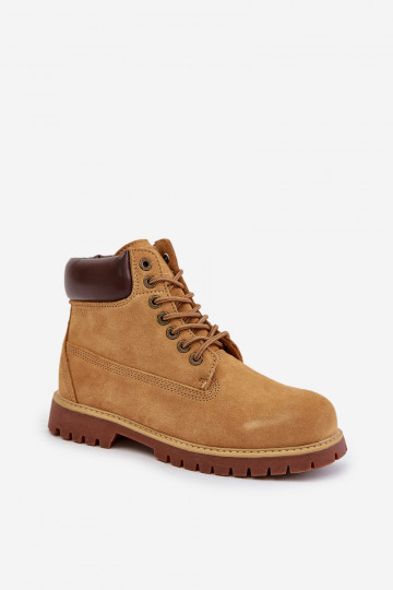 Warm gefütterte Herren-Wildlederstiefel Big Star OO174136 HI-POLY SYSTEM, braun