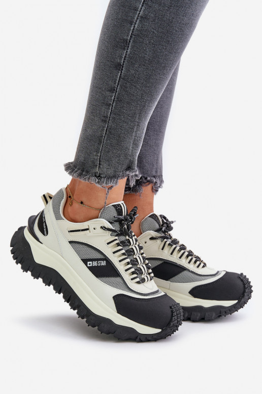 Haut Sneakers Stilvollllschuhe Feminin mit einer Plattform Big Star OO274A220 HI-POLY SYSTEM INeiß-schZuarze Farbe Haut Sneakers Stilvollllschuhe Feminin mit einer Plattform Big Star OO274A220 HI-POLY SYSTEM INeiß-schZuarze Farbe