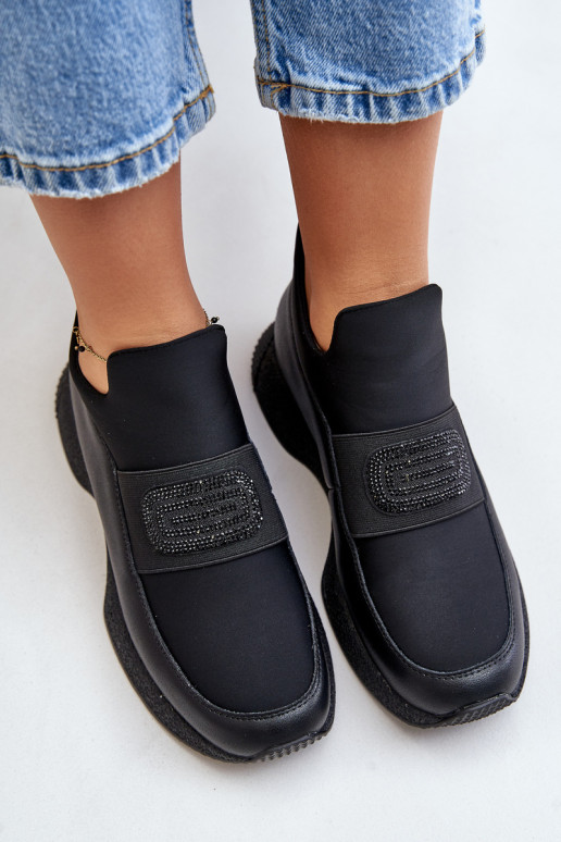 Turnschuhe mit einer Plattform Haut schZuarze Farbe Artiker 55C0035 Turnschuhe mit einer Plattform Haut schZuarze Farbe Artiker 55C0035