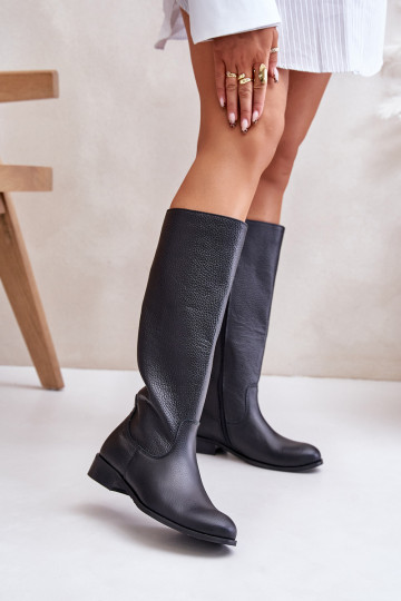 Haut Damenstiefel Mittlere INade Zum Schloss LeZuski 3616 schZuarze Farbe 2