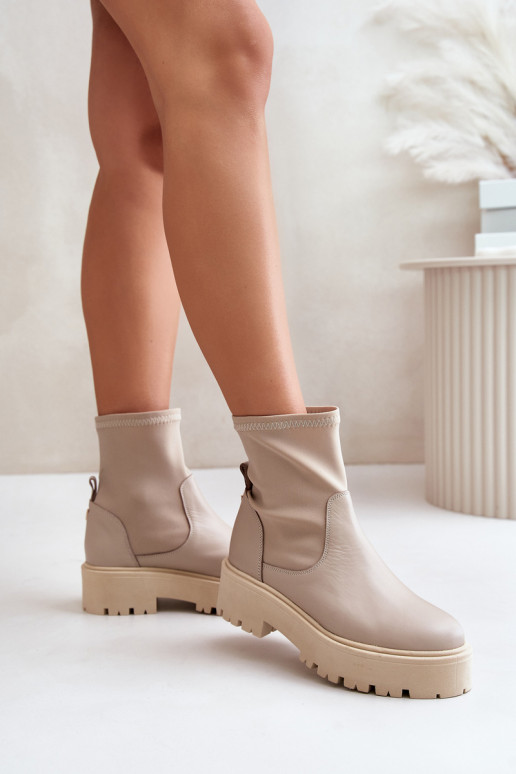 Zazoo 2947 Ein überzeugendes Stilvollll Damenstiefel Aus Ermöglichtturleder Beige