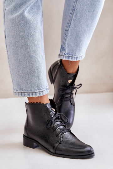 Zazoo 2964 Haut Stiefel mit breiten Absätzen schZuarze Farbe